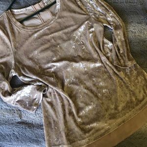 Nude Velvet Tunic